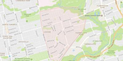Peta dari Leaside lingkungan Toronto