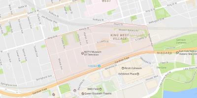 Peta dari Liberty Village lingkungan Toronto