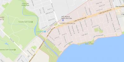 Peta dari Long Branch lingkungan Toronto
