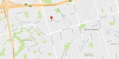 Peta dari Maryvalen eighbourhood Toronto