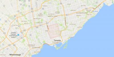 Peta dari Midtown district, Toronto