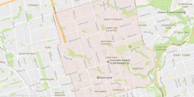 Peta dari Midtown lingkungan Toronto