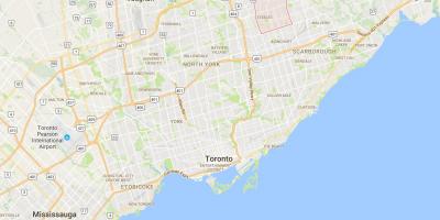 Peta dari Milliken district, Toronto