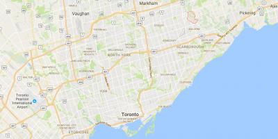 Peta dari Morningside Heights district, Toronto