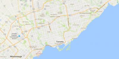 Peta dari Baru Toronto district, Toronto