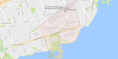 Peta dari Baru Toronto lingkungan Toronto