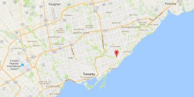 Peta dari Oakridge district, Toronto