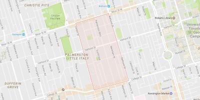 Peta dari Palmerston lingkungan Toronto