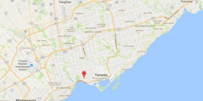 Peta dari Parkdale district, Toronto