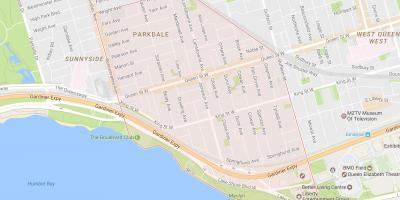 Peta dari Parkdale lingkungan Toronto