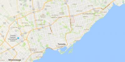 Peta dari Parkwoods district, Toronto