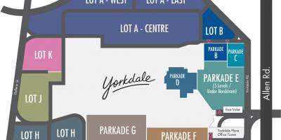 Peta dari Pusat Perbelanjaan Yorkdale parkir