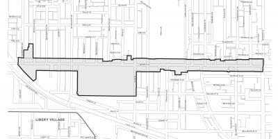 Peta dari Queen street west, Toronto