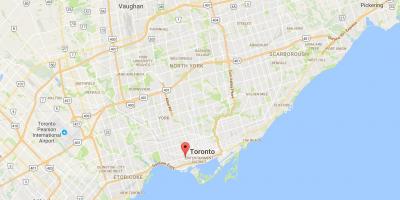 Peta dari Queen Street West district, Toronto