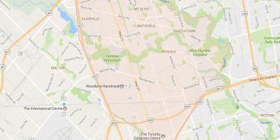 Peta dari Rexdale lingkungan Toronto