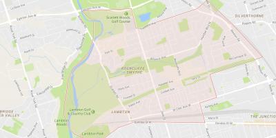 Peta dari Rockcliffe–Smythe lingkungan Toronto