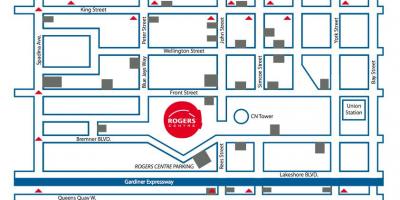 Peta dari Rogers centre parkir