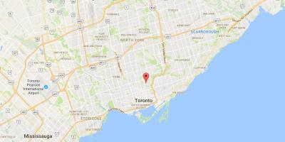 Peta dari Rosedale district, Toronto