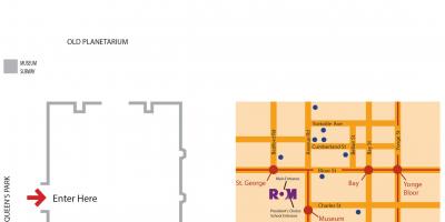 Peta dari Royal Ontario Museum parkir