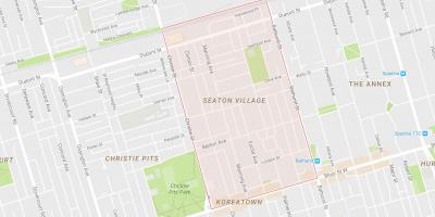 Peta dari Seaton Desa lingkungan Toronto