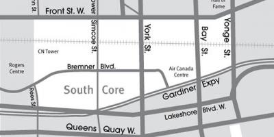 Peta Selatan Core Toronto