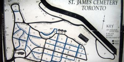 Peta dari St James pemakaman