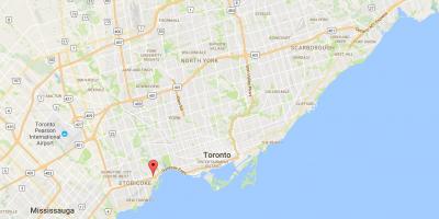 Peta dari Stonegate-Queensway district, Toronto