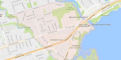 Peta dari Stonegate-Queensway lingkungan lingkungan Toronto