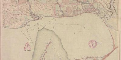 Peta land of York di Toronto 1787-1884