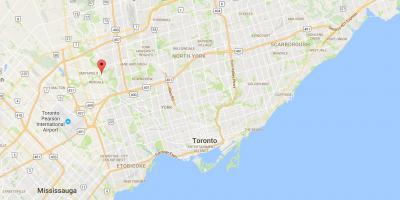 Peta dari Thistletown district, Toronto