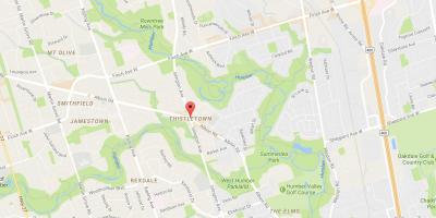 Peta dari Thistletownneighbourhood lingkungan Toronto