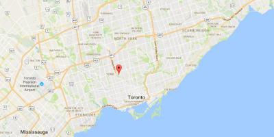 Peta dari Tichester district, Toronto