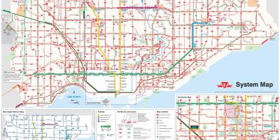 Peta dari Toronto bus