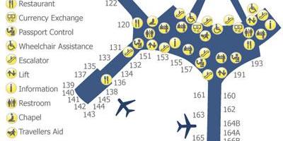 Peta dari Toronto Pearson airport terminal 1