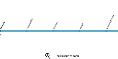 Peta dari Toronto subway line 3 Scarborough RT