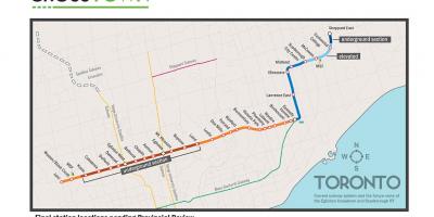 Peta dari Toronto subway line 5 Eglinton