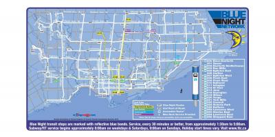 Peta dari TTC blue night network