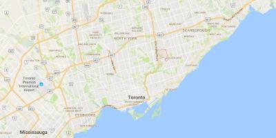 Peta dari Victoria Village district, Toronto