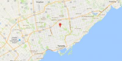 Peta dari Wanless Park district, Toronto