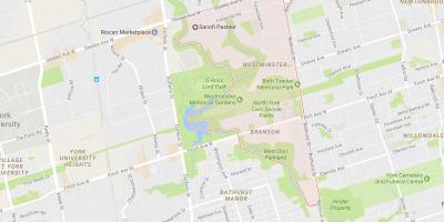 Peta dari Westminster–Branson lingkungan Toronto