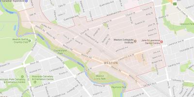 Peta dari Weston lingkungan Toronto