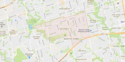 Peta dari Willowdale lingkungan Toronto