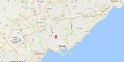 Peta dari Wychwood Park district, Toronto
