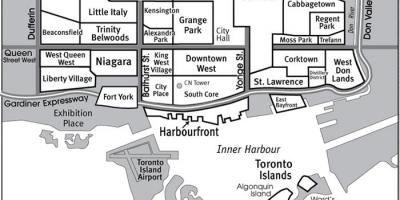 Peta Lingkungan Selatan Core Toronto