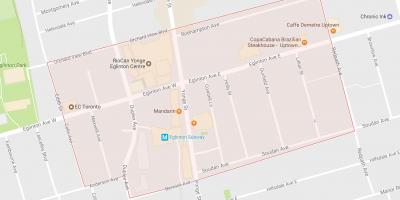 Peta dari Yonge dan Eglinton lingkungan Toronto